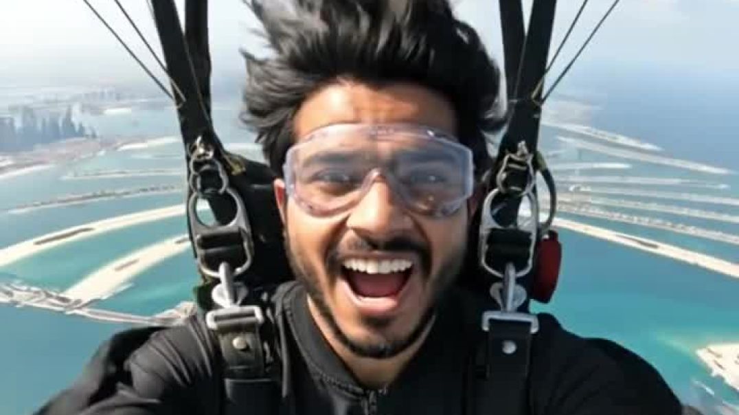 ⁣Dubai paragliding 💀