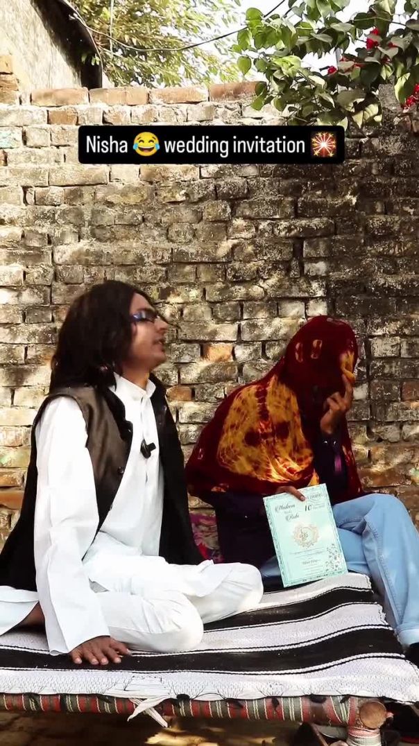 Nisha 😂 wedding invitation 🎇 _