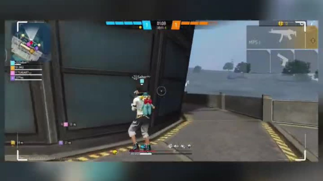 ⁣#free_fire_1vs_4_😱_#(720p)