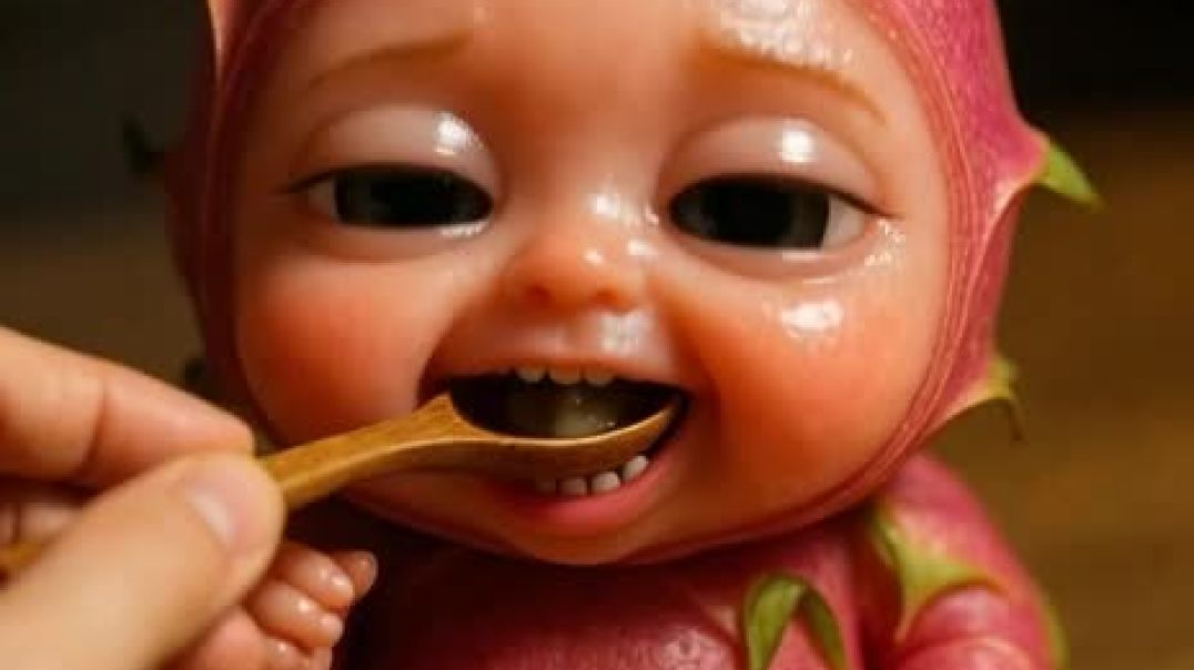 ⁣👶🍓 Cute AI Baby Eats Fruits #asmr