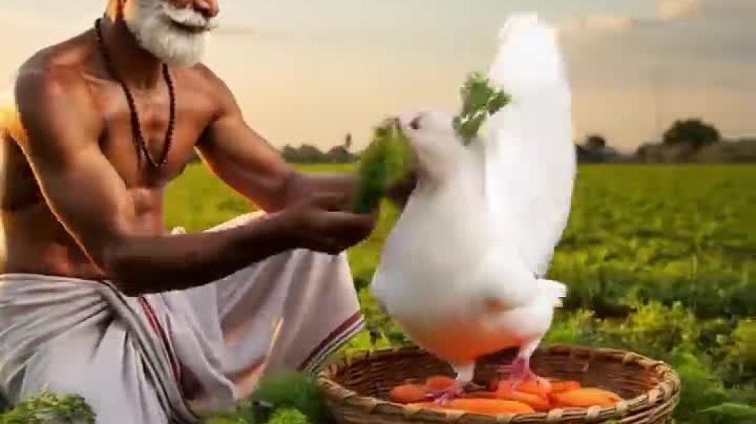 ⁣The_farmer_cultivates_carrots,but_then_some_monkeys_come_and_start_destroying_his_carrots#ai_#shorts