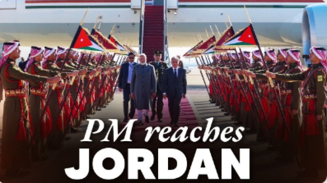 ⁣LIVE: PM Modi arrives in Amman, Jordan