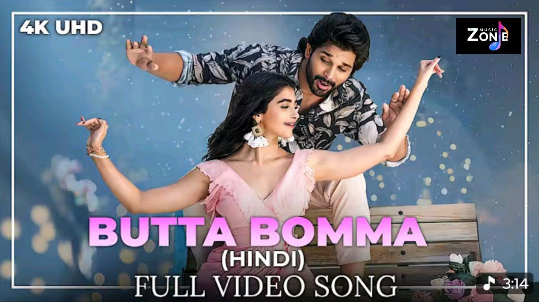⁣Butta Bomma (Hindi) Full Video Song | 4K |  Alavaikunthapurramuloo | @musiczone