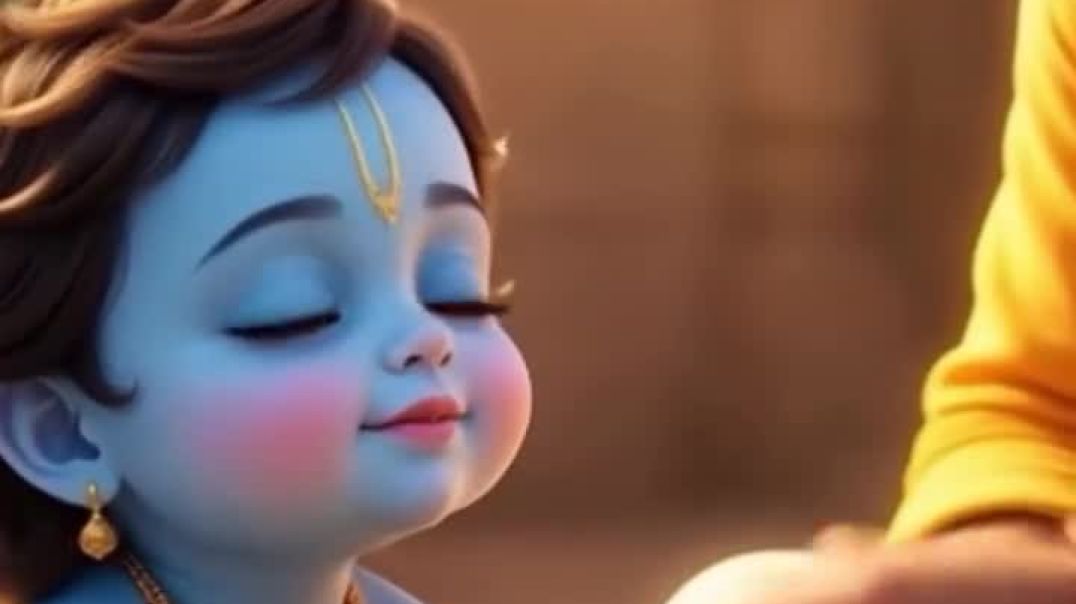 ⁣Little Krishna viral video