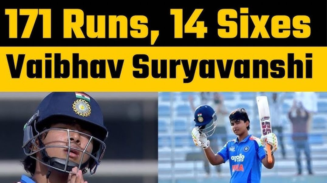 ⁣वैभव सूर्यवंशी की 177 रन वाली खतरनाक बैटिंग यूएई के खिलाफ एशिया अंडर-19 कप 2025 में