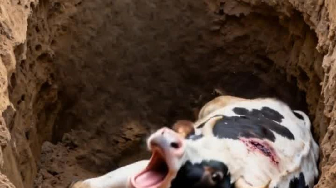 ⁣Panda saved cow