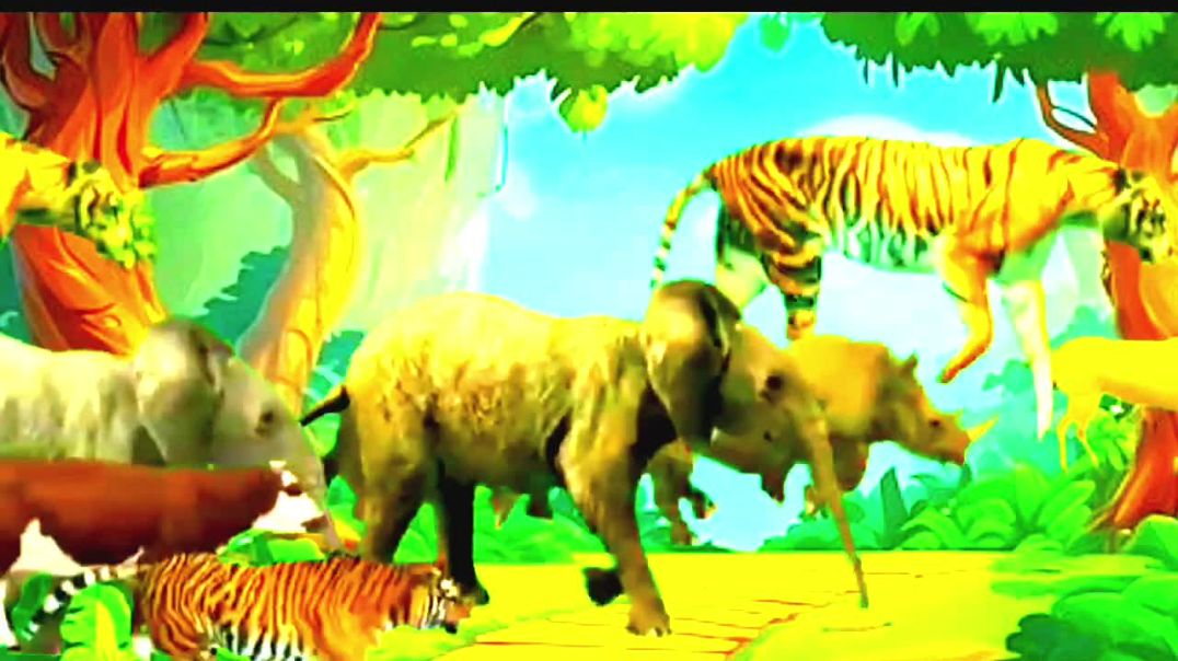 ⁣जंगल के सारे जानबर क्यों भाग रहे है #viral#animation