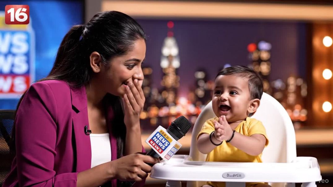 ⁣Funny Baby Interview in Vertical Video