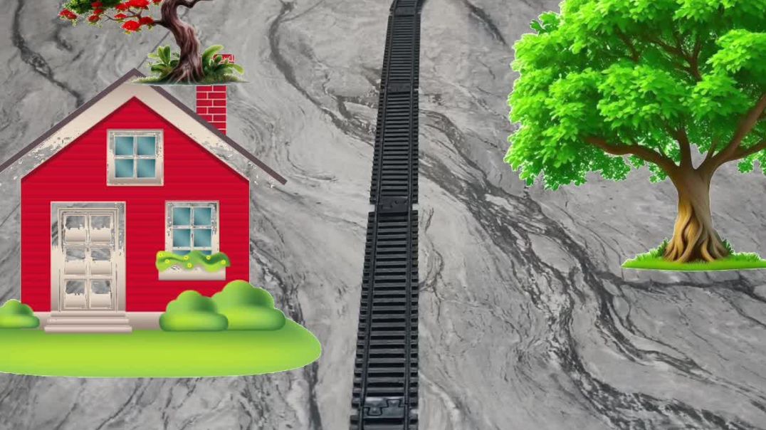 ⁣Train dinosaur house