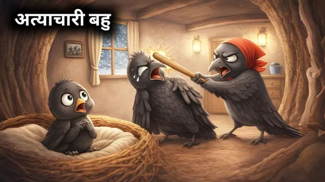 अत्याचारी बहू _Chidiya_ka_Cartoon_Chidiya_Kauwa_Kahaniya_Cartoon_Hindi_Kauwa_aur_Tuni_Chi