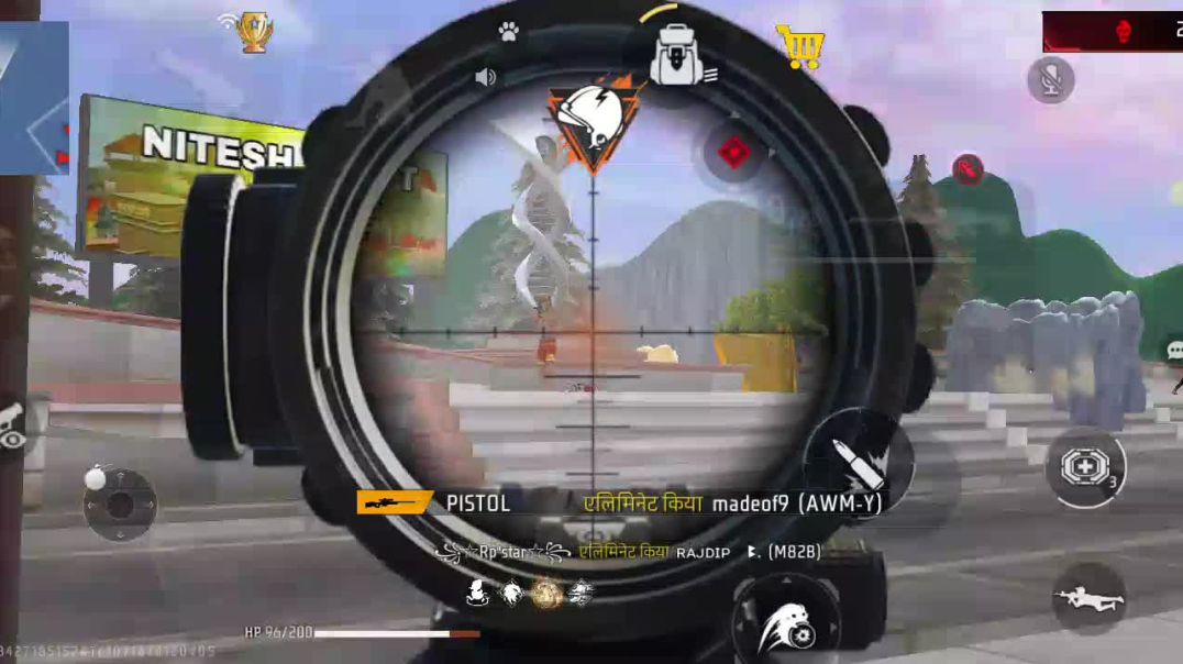 ⁣Free fire Sniper gaming video