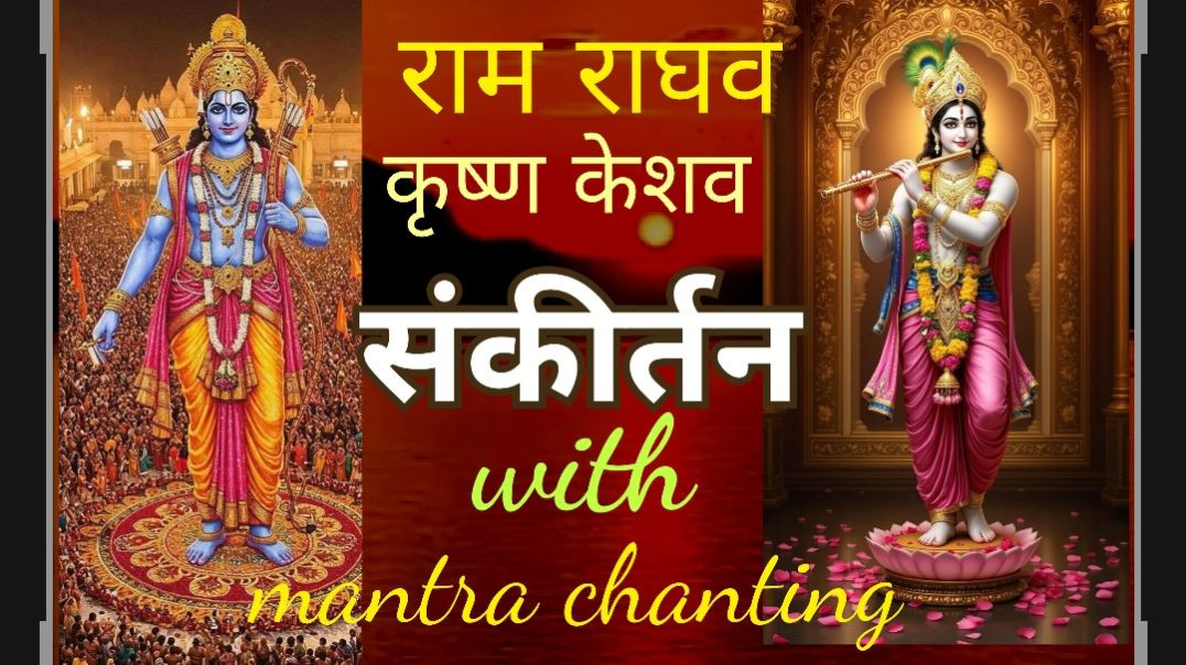 ⁣Latest Ram krishna sankirtan । राम राघव कृष्ण केशव संकीर्तन।