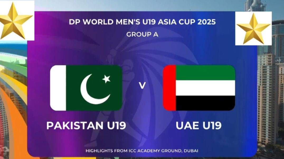 ⁣UAE U19 VS PAKISTAN U19 HIGHLITS