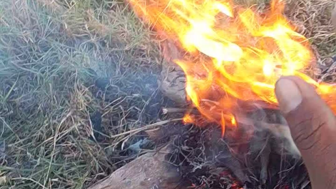 ⁣सुबह बहुत ठंडी  थी तो आग 🔥 जला कर बैठा था #viral #tranding #video