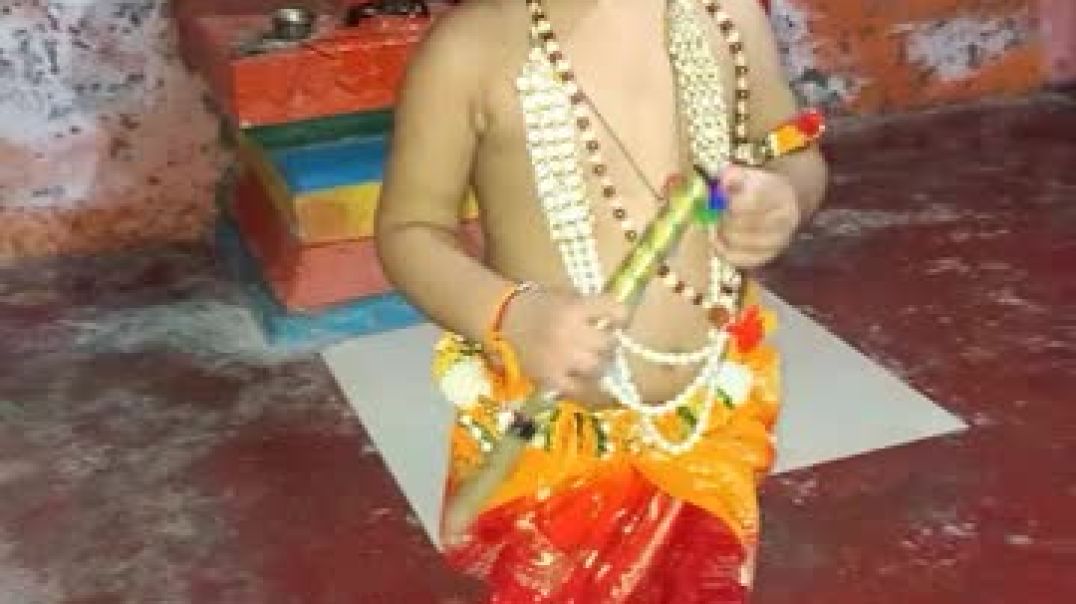 ⁣Krishna ji ke janm per Krishna Ji ko banaya Gaya