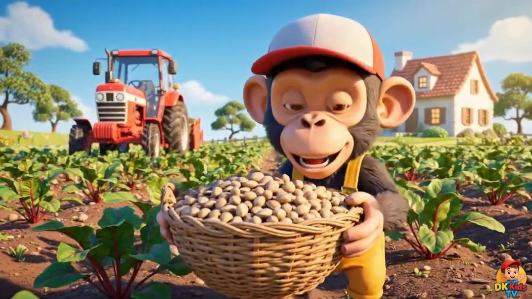 ⁣Monkey Funny Fixes Tractor & Saves the Beet Farm 🚜🐒 | Full Farm Adventure Cartoon for Kids