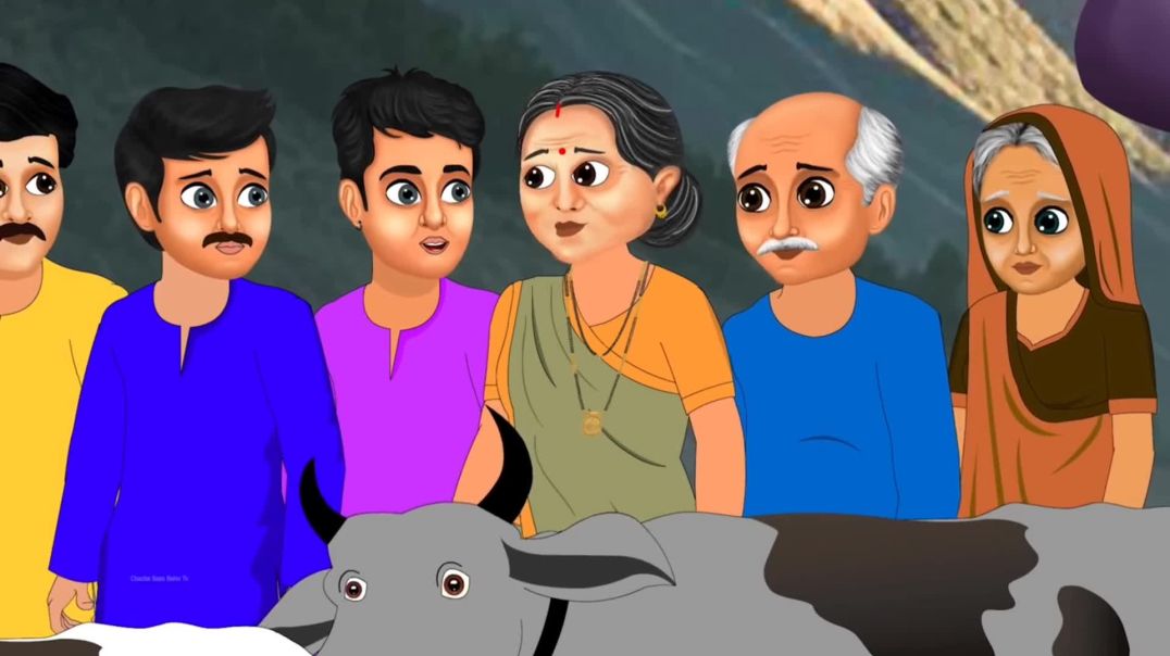 ⁣गांव में आई भारी बाढ़: अब क्या करेंगे गांव वाले? | Hindi Cartoon Kahani Part-2