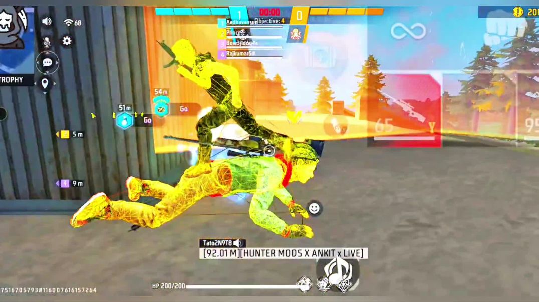 🔥_Free_Fire_Max_Panel_1vs4_Rush_Fight_😱___Solo_Panel_Control_💥