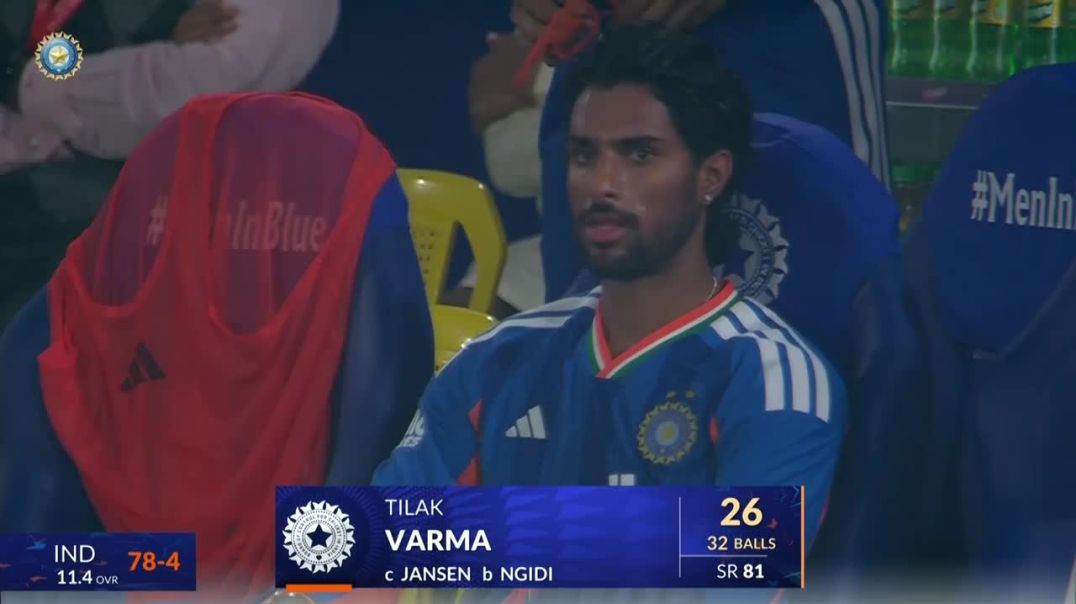 ⁣Tilak Varma Fall of Wicket in Ind Vs Sa T20 1st Match #TilakVarma #India #T20 #Southafrica