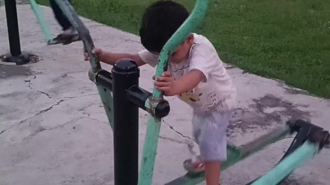 ⁣Playing with toys