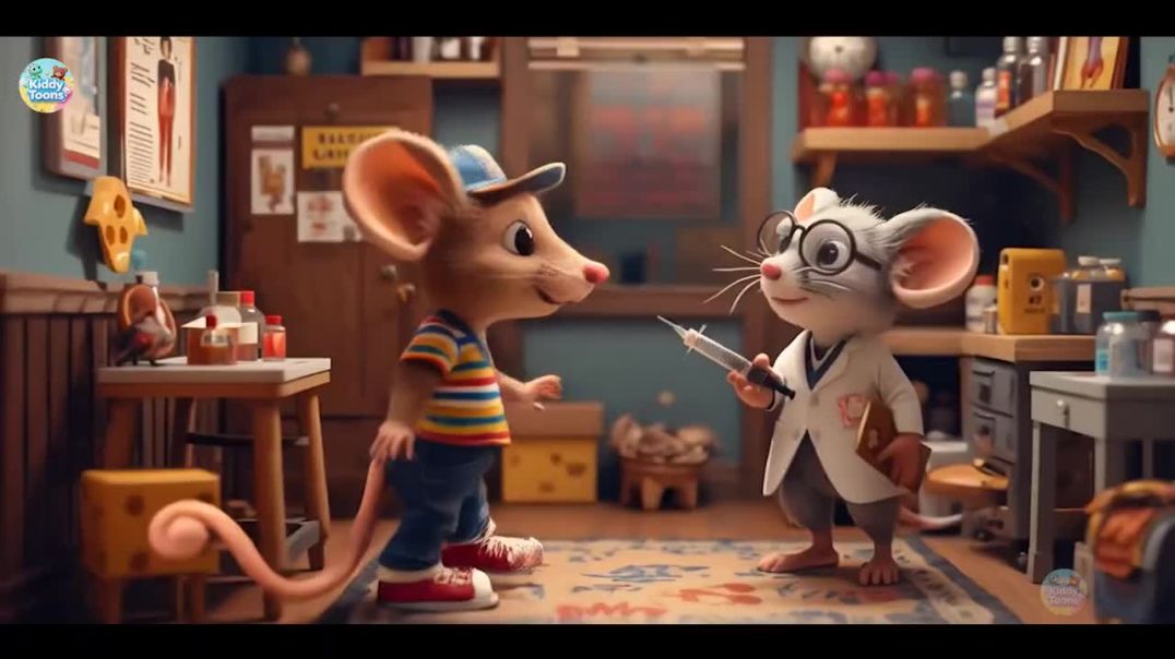 ⁣Aaj Mangalwar Hai Chuhe ko Bukhar Hai Hindi Rhyme for Kids चूहे को बुखार है All Rhymes(720P_HD)