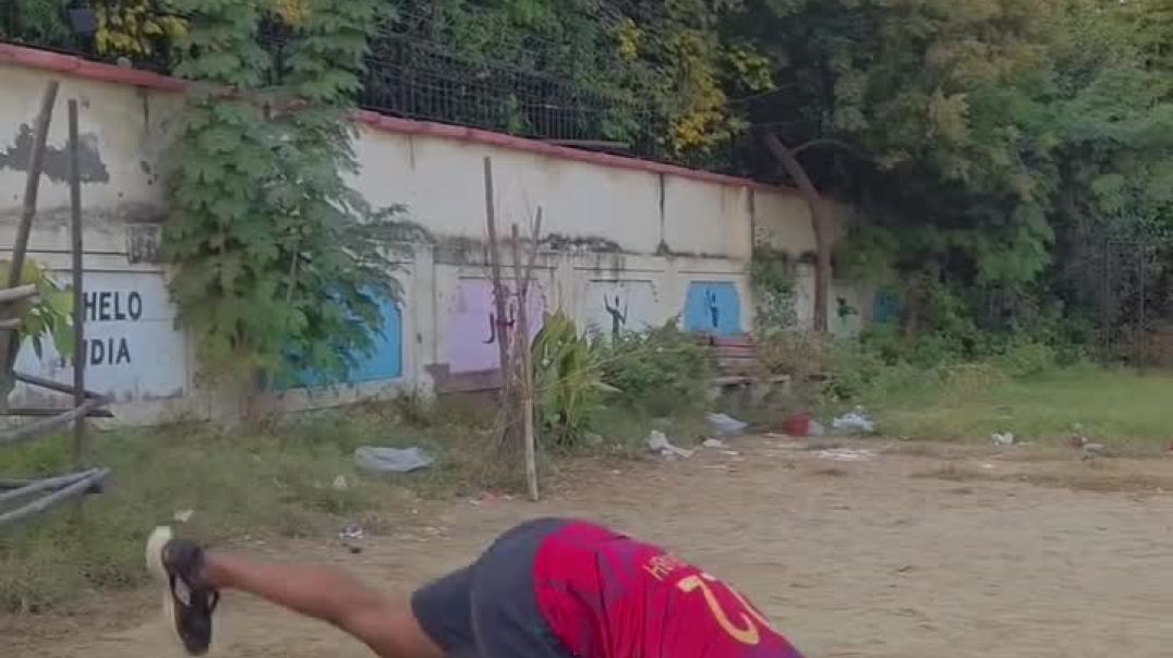 ⁣Back kick skill practice