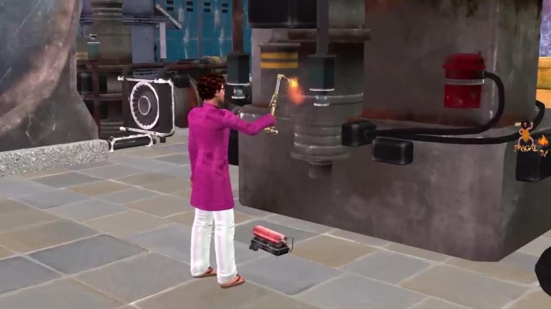 ⁣Welding Machine Me Tandoori Chicken Cooking Street Food Hindi Kahani Moral Stories New Comedy Video