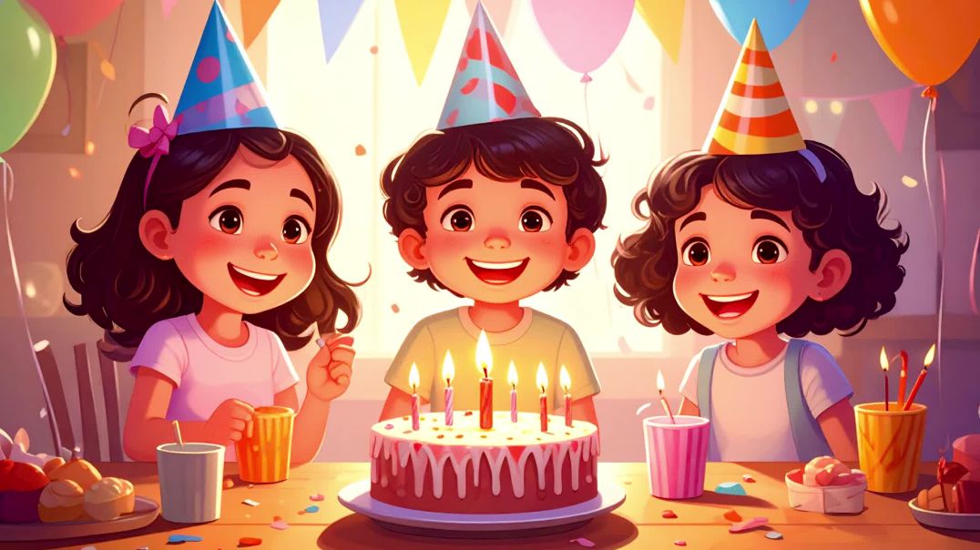 ⁣Happy Birthday cartoonA.I9X