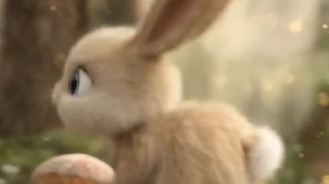 A_fluffy_baby_bunny_finds_a_heart-A_fluffy_baby_bunny_finds_a_heart-shaped_carrot_and_holds_it_towar