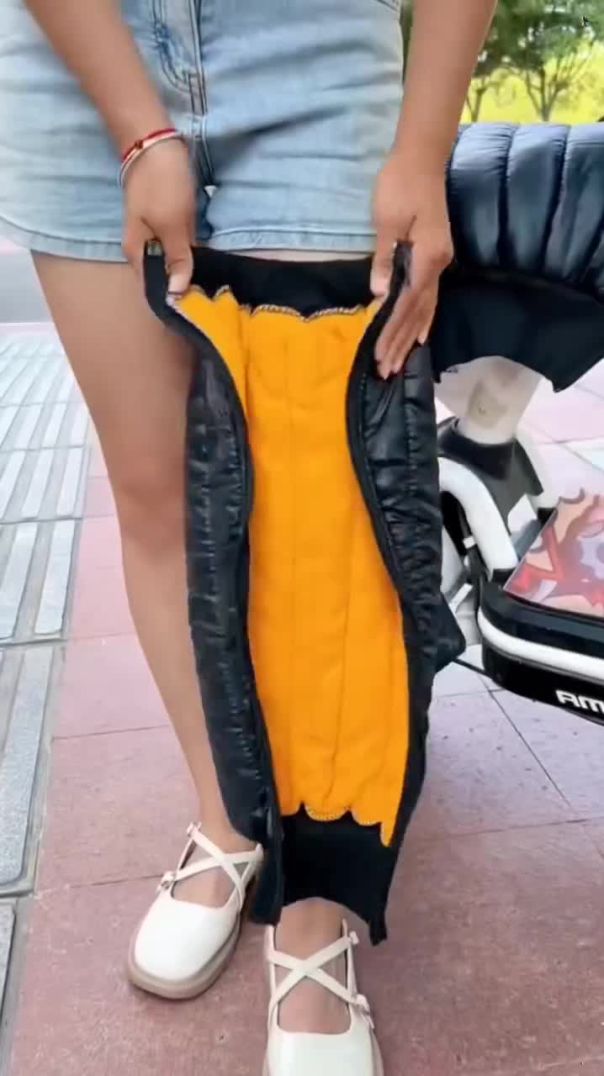 Stay warm and comfortable on bike rides with these winter leg warmers_ Perfect for chilly commutes a