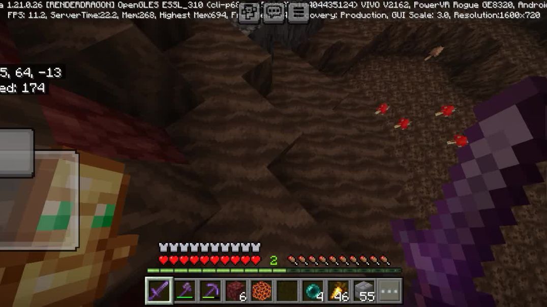 ⁣Minecraft survival  ancient debridge mining