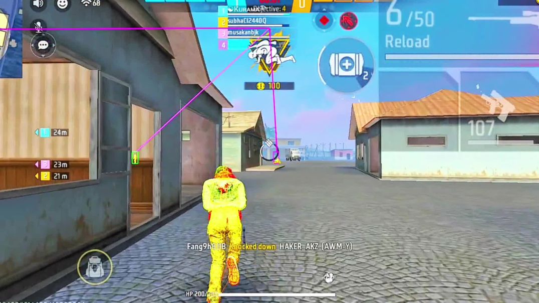 ⁣Free fire max Game play#FreeFirePanel #1vs4Rush #SoloClutch #RushGameplay