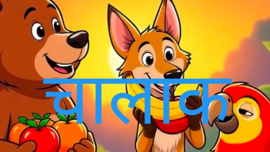 ⁣भालू तोता और गीदड़ की कहानी