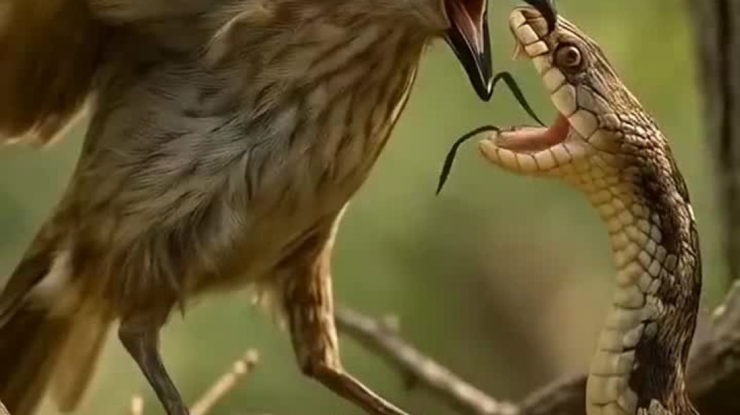 ⁣Bird_vs_Snake_🦜vs🐍_Ai_Shorts_#birds_#nature_#wildlife