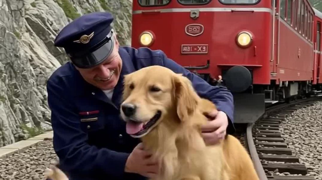 ⁣Golden_Retriever_Mom_and_Puppy_Save_a_Train_#dog_#goldenretriever_#rescue_#animals(1080p)