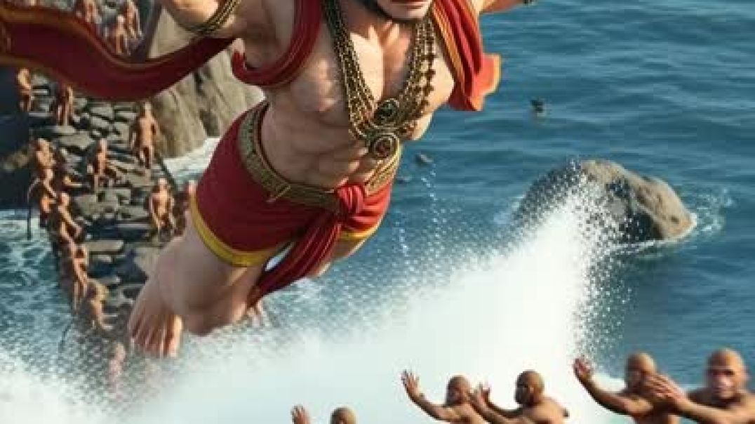 ⁣बजरंग बली ने पत्थर लेकर समुद्र पार किया 🙏🏻 Jai Shree Ram#shorts#hanuman#bajrangbali