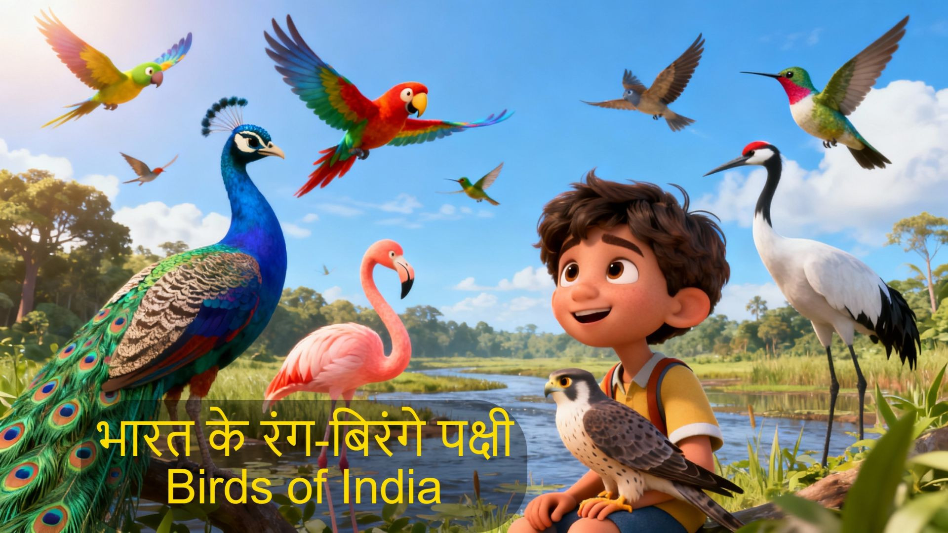 ⁣भारत के रंग-बिरंगे पक्षी | Cute Birds of India | Kids Learning Video