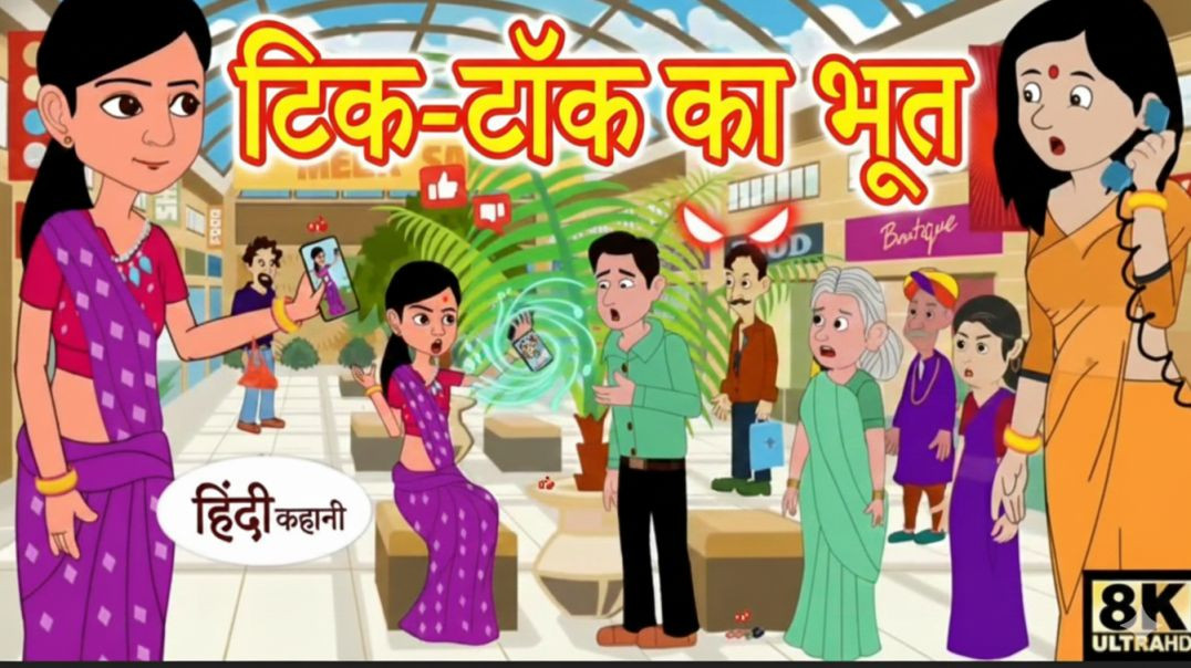 ⁣टिक-टॉक का भूत| Stories in Hindi | Kahani | Bedtime Stories |Fairy Tales |Moral Story‎