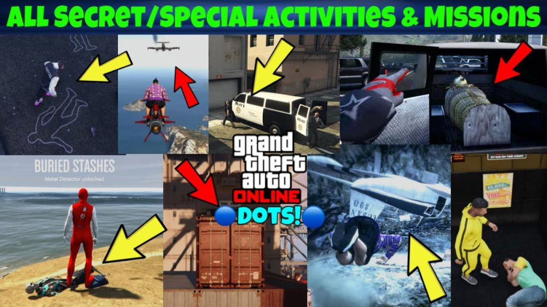 ⁣All SECRET/Mysterious Missions In GTA Online (🔵Blue Dots)