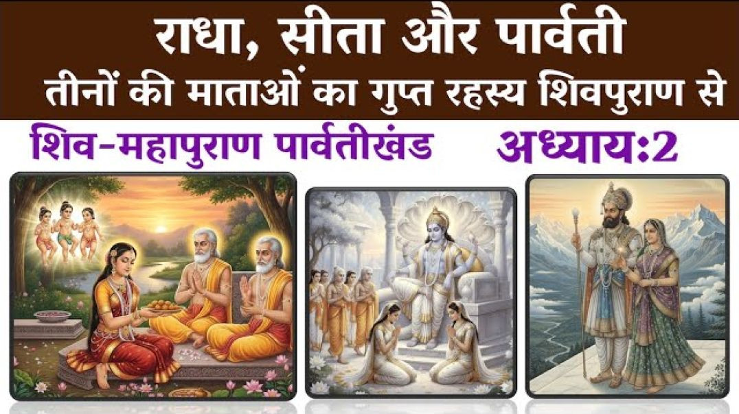 ⁣राधा, सीता और पार्वती — तीनों की माताओं का गुप्त रहस्य | ShivMahapuran ParvatiKhand Ch:2