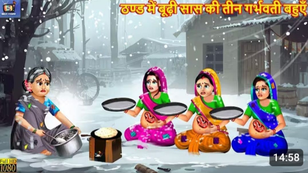 ⁣ठण्ड में बूढ़ी सास की तीन गर्भवती बहुएँ _ Garbhvati Bahuyen _ Hindi Kahani _ Moral Stories _ C(3