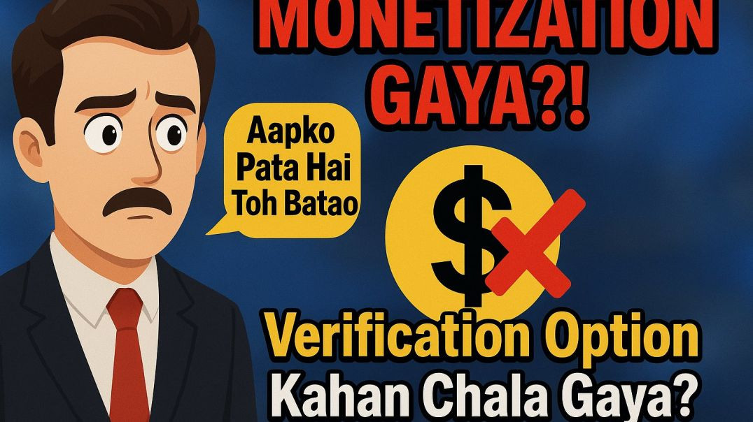 ⁣​⚠️ Verification Option Kahan Gaya? Monetization Rukega? | Apna Tube Problem (Help Me)