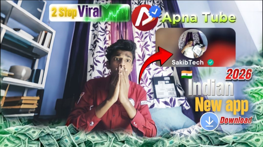 ⁣"ApnaTube 2026 | 2 Step Mein Viral Trick! Indian New App Review 🚀💰"