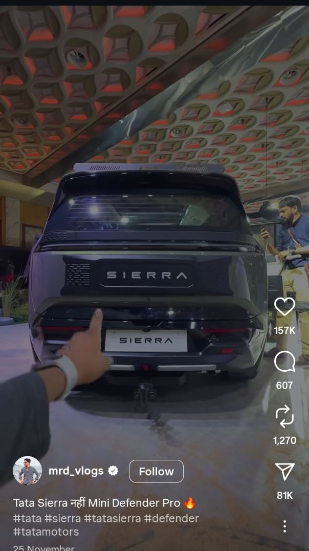 Tata Sierra नहीं Mini Defender Pro  81K  #tata #sierra  #tatasierra  #defender  #tatamotors