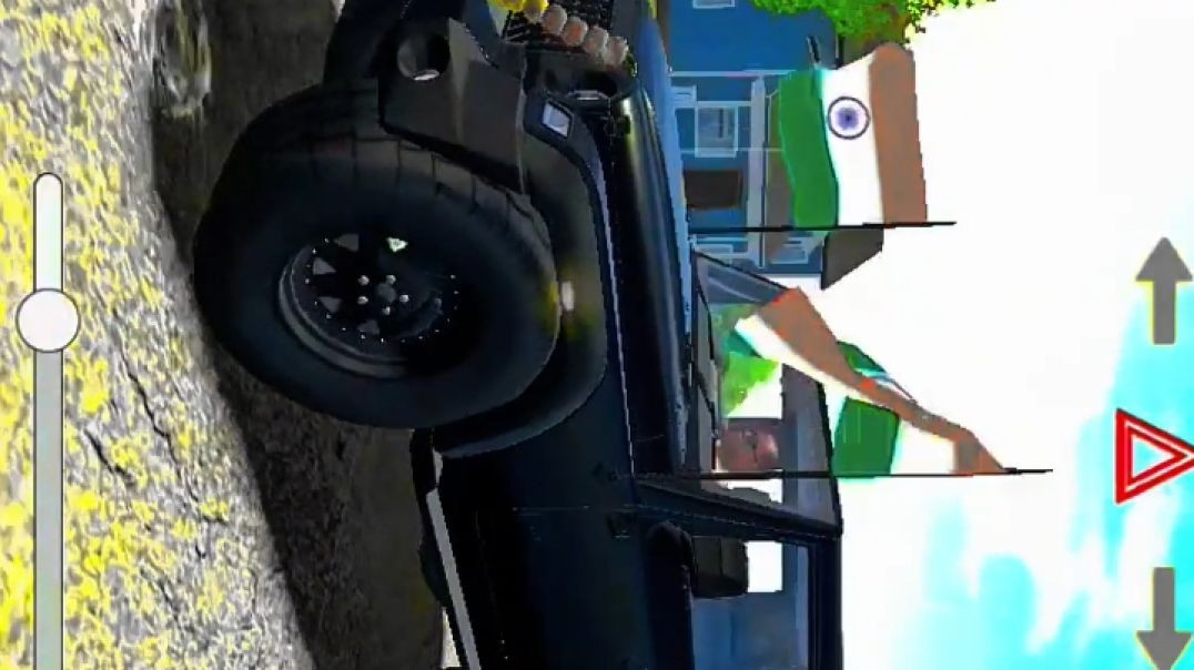 ⁣Thar Modified Car Black Stunt Gadi Wala Game