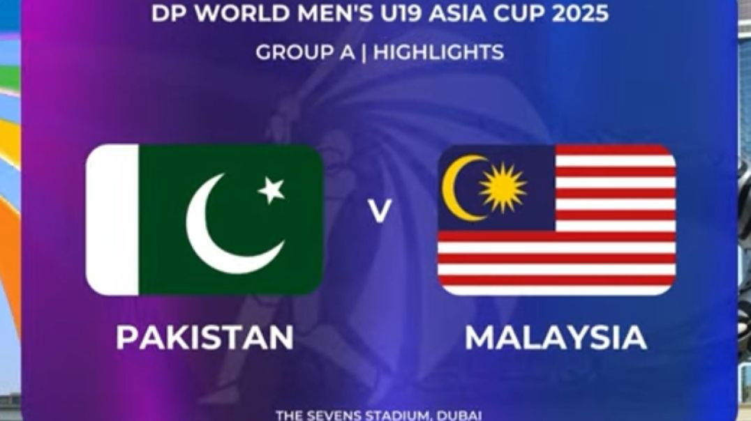 ⁣Match 2 _ Pakistan U19 vs Malaysia U19 _ Highlights _