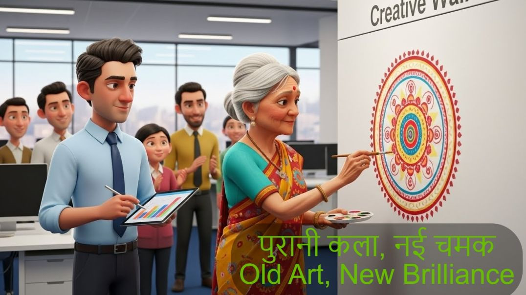 ⁣दफ़्तर की दीवार और दादी की कला | Daftar Ki Deewar Aur Dadi Ki Kala