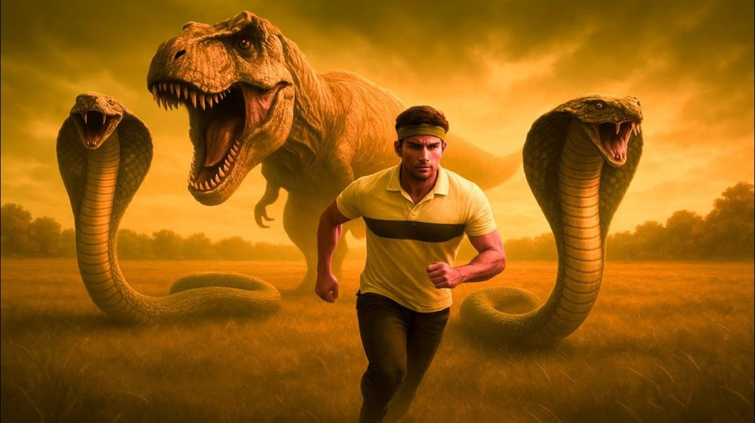 ⁣saamp wala video | saamp vs t-rex dinosaurs,| saamp wala film | saamp wala cartoon video