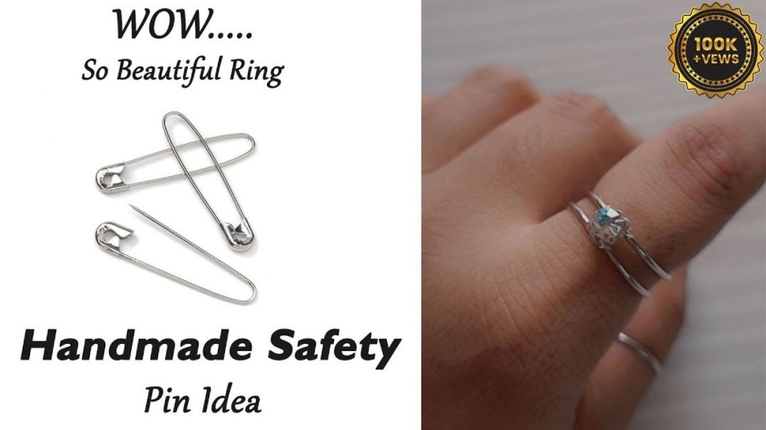 ⁣Safety-Pin-Ring-Idea-How-to-Make-Ring
