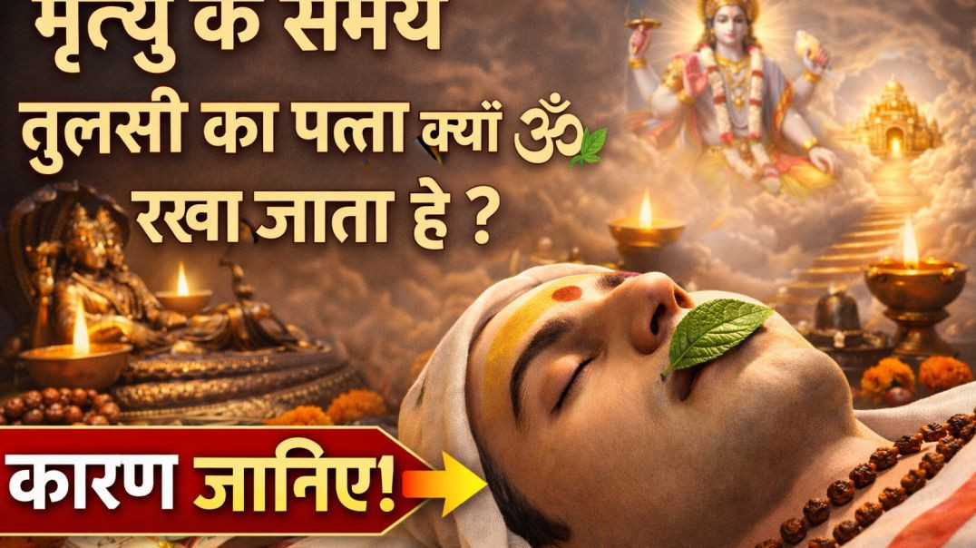 ⁣मृत्यु के समय तुलसी का पत्ता क्यों रखा जाता है।